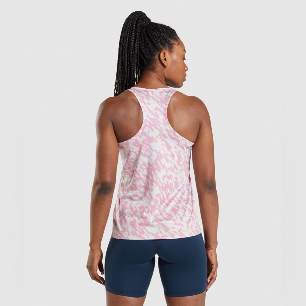 Gymshark training tank Pink and White Women's Tank Top size large